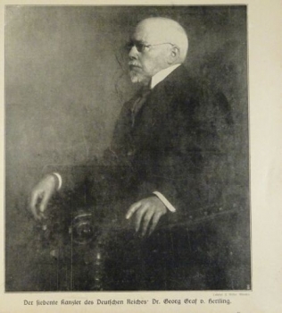 1917 - alter Druck - Der siebente Kanzler des Deutschen Reiches Dr. Georg Graf v. Hertling